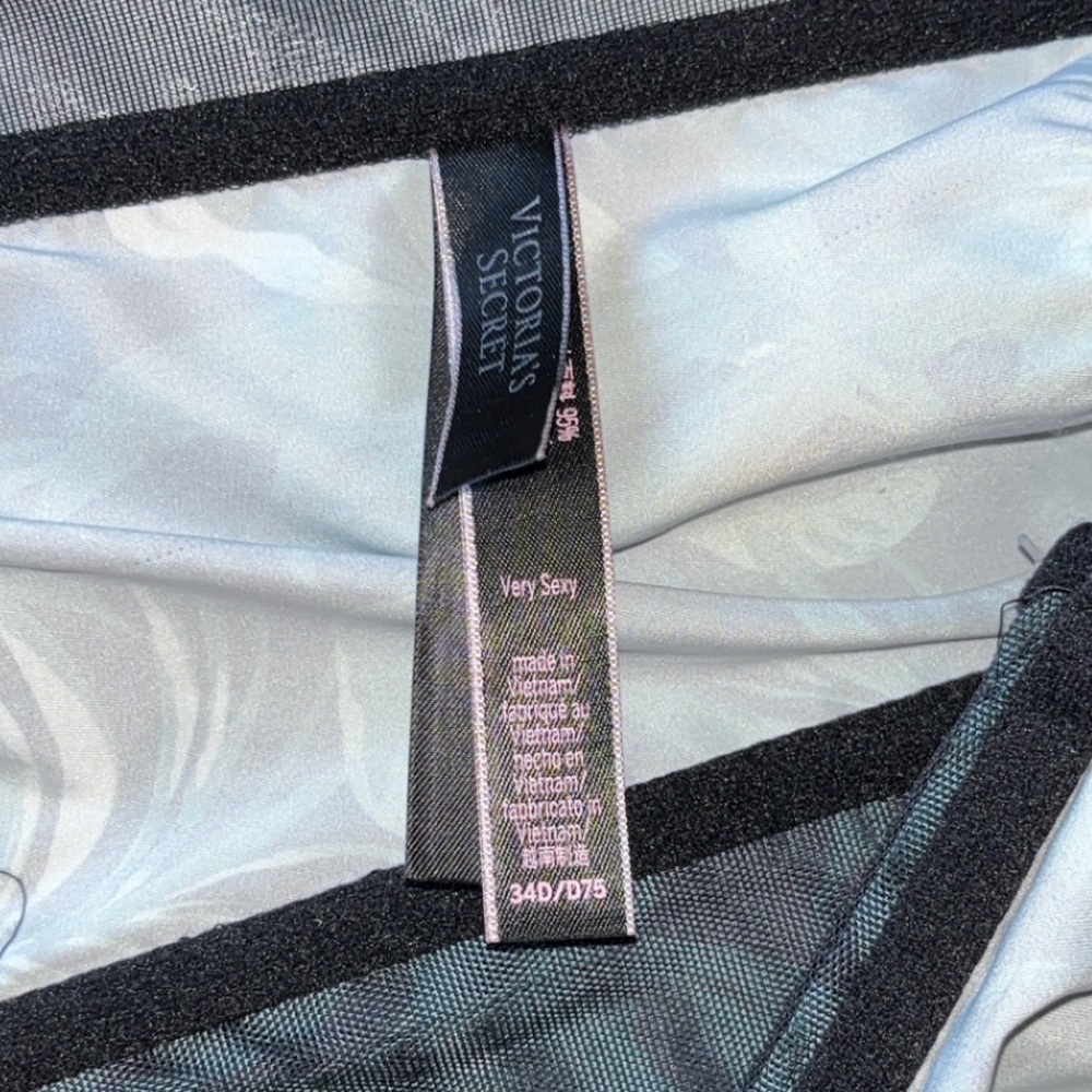 Victoria's Secret Tropical Print Bustier Top - Black and Green - Picture 4 of 4